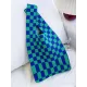 Casual Weave Contrast Color Plaid Bags Accessories Casual Weave Contrast Color Plaid Bags Accessories