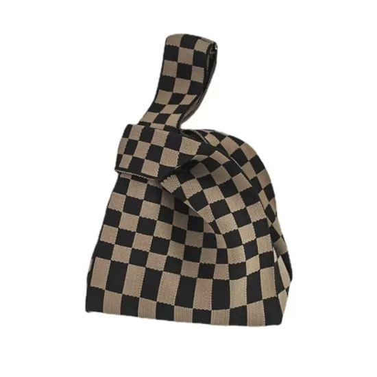 Casual Weave Contrast Color Plaid Bags Accessories Casual Weave Contrast Color Plaid Bags Accessories