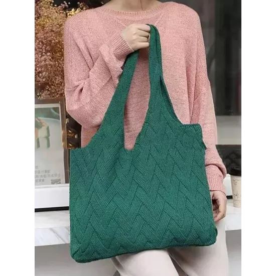 Casual Weave Solid Color Bags Accessories Casual Weave Solid Color Bags Accessories