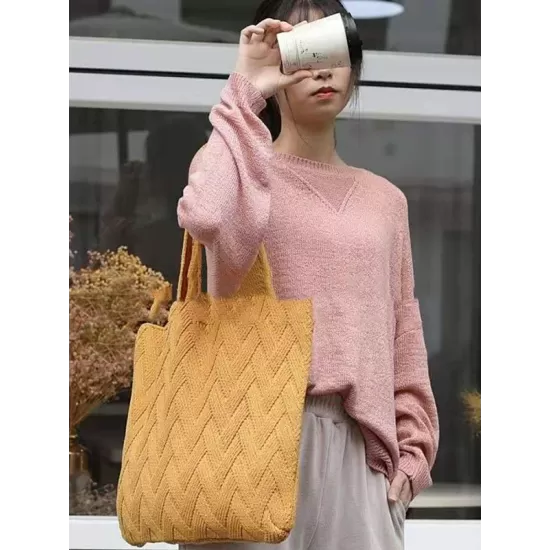 Casual Weave Solid Color Bags Accessories Casual Weave Solid Color Bags Accessories