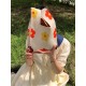 Contrast Color Flower Woven Handbag Contrast Color Flower Woven Handbag