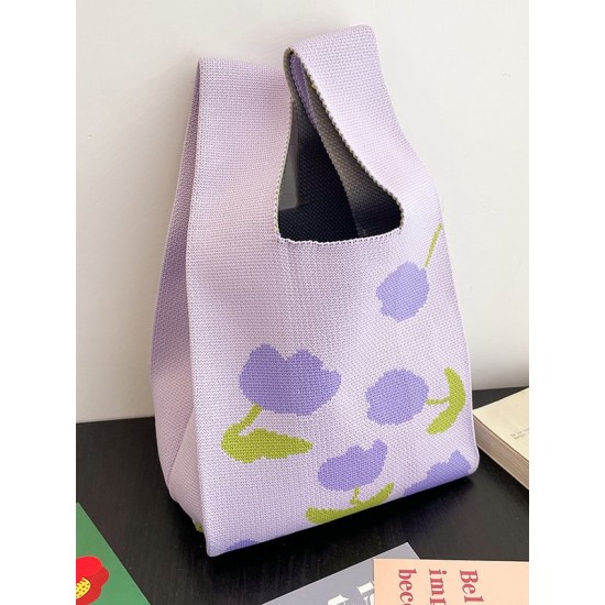 Floral Printed Woven Handbag Bags Accessories Floral Printed Woven Handbag Bags Accessories