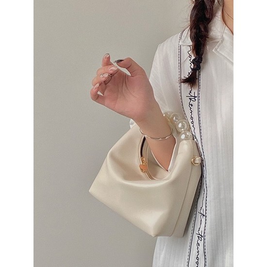 Chains Zipper Pearl Handle The Dumpling Bags Chains Zipper Pearl Handle The Dumpling Bags