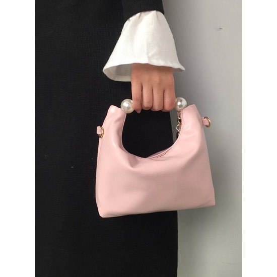 Chains Zipper Pearl Handle The Dumpling Bags Chains Zipper Pearl Handle The Dumpling Bags