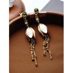 Flower Shape Tasseled Earrings Accessories