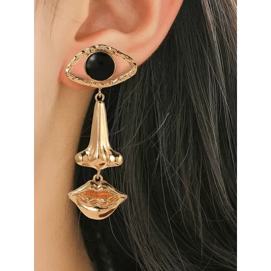 Contrast Color Geometric Earrings Accessories Drop Earrings Contrast Color Geometric Earrings Accessories Drop Earrings