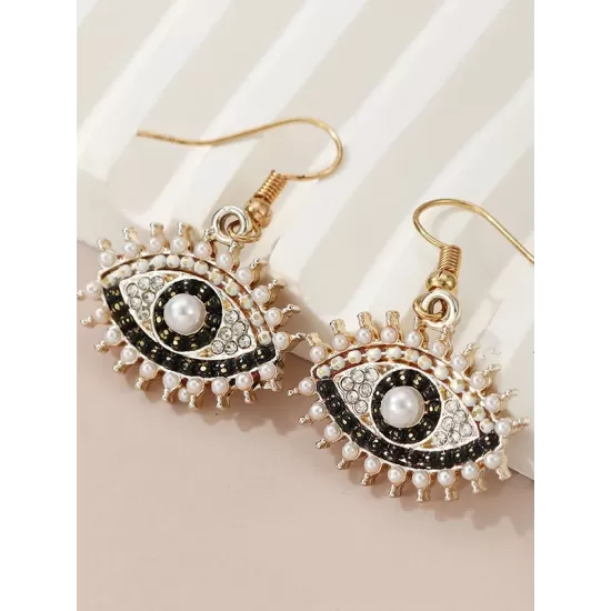 Contrast Color Eye Shape Earrings Accessories Drop Earrings Contrast Color Eye Shape Earrings Accessories Drop Earrings