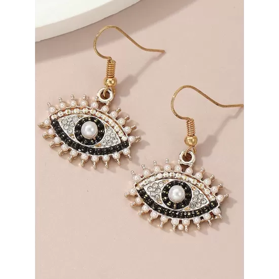 Contrast Color Eye Shape Earrings Accessories Drop Earrings Contrast Color Eye Shape Earrings Accessories Drop Earrings