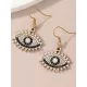 Contrast Color Eye Shape Earrings Accessories Drop Earrings Contrast Color Eye Shape Earrings Accessories Drop Earrings