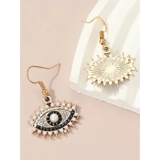 Contrast Color Eye Shape Earrings Accessories Drop Earrings Contrast Color Eye Shape Earrings Accessories Drop Earrings