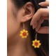 Contrast Color Flower Shape Earrings Accessories Drop Earrings Contrast Color Flower Shape Earrings Accessories Drop Earrings