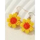 Contrast Color Flower Shape Earrings Accessories Drop Earrings Contrast Color Flower Shape Earrings Accessories Drop Earrings