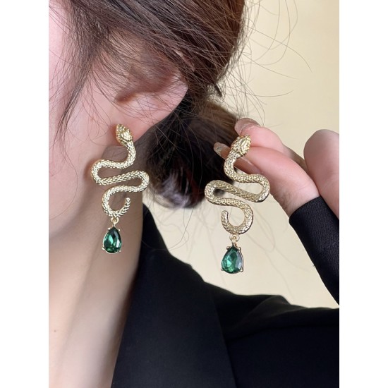Contrast Color Snake Shape Earrings Accessories Contrast Color Snake Shape Earrings Accessories