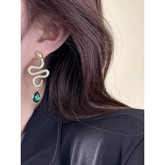 Contrast Color Snake Shape Earrings Accessories Contrast Color Snake Shape Earrings Accessories