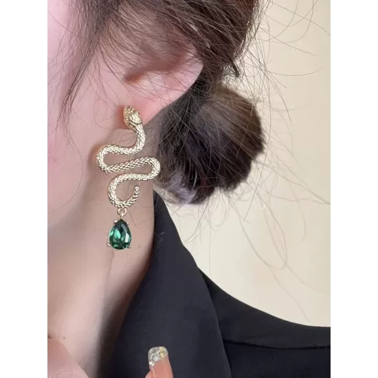 Contrast Color Snake Shape Earrings Accessories Contrast Color Snake Shape Earrings Accessories