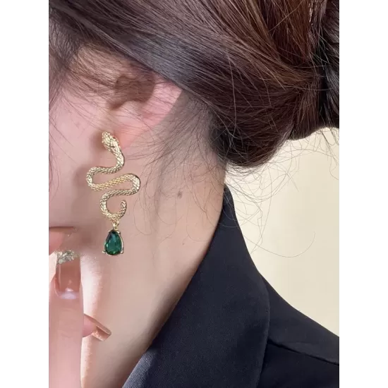 Contrast Color Snake Shape Earrings Accessories Contrast Color Snake Shape Earrings Accessories