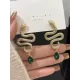 Contrast Color Snake Shape Earrings Accessories Contrast Color Snake Shape Earrings Accessories