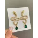 Contrast Color Rhinestone Snake Shape Earrings Accessories Contrast Color Rhinestone Snake Shape Earrings Accessories