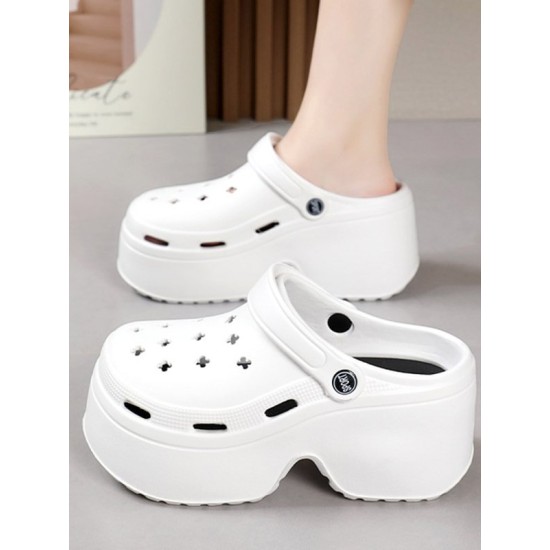Hollow Sandals Crocs Slippers Platform Shoes Hollow Sandals Crocs Slippers Platform Shoes