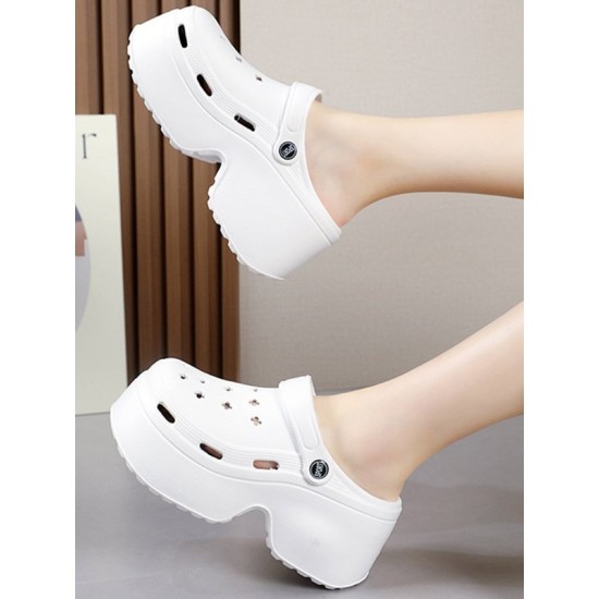 Hollow Sandals Crocs Slippers Platform Shoes Hollow Sandals Crocs Slippers Platform Shoes