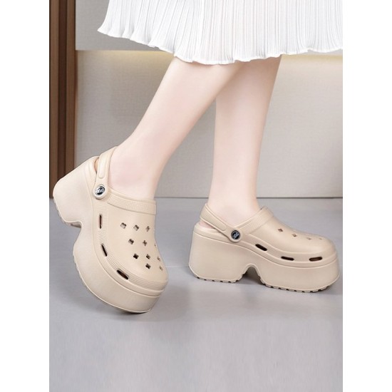 Hollow Sandals Crocs Slippers Platform Shoes Hollow Sandals Crocs Slippers Platform Shoes