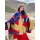 Casual Loose Patchwork Shawl&Cloak Casual Loose Patchwork Shawl&Cloak