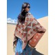 Casual Loose Print Patchwork Shawl&Cloak Casual Loose Print Patchwork Shawl&Cloak