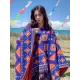 Casual Loose Print Patchwork Shawl&Cloak Casual Loose Print Patchwork Shawl&Cloak