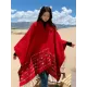Casual Loose Print Patchwork Shawl&Cloak Casual Loose Print Patchwork Shawl&Cloak