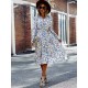 Bohemia Long Sleeves Floral Printed V-Neck Dress Bohemia Long Sleeves Floral Printed V-Neck Dress