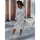 Bohemia Long Sleeves Floral Printed V-Neck Dress Bohemia Long Sleeves Floral Printed V-Neck Dress