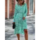 Bohemia Long Sleeves Floral Printed V-Neck Dress Bohemia Long Sleeves Floral Printed V-Neck Dress