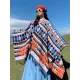 Casual Loose Patchwork Shawl&Cloak Casual Loose Patchwork Shawl&Cloak