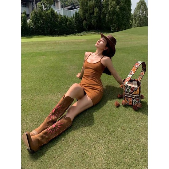 Casual Square Heel Patchwork Martin Boots Casual Square Heel Patchwork Martin Boots