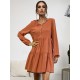 Bohemia Loose Buckle Round-Neck Dress Bohemia Loose Buckle Round-Neck Dress