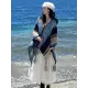 Casual Loose Tasseled Patchwork Shawl&Cloak Casual Loose Tasseled Patchwork Shawl&Cloak