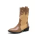Casual Spike Heels Patchwork Boots Casual Spike Heels Patchwork Boots