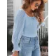 Casual Loose Mesh Solid Color U-Neck Bodysuit Casual Loose Mesh Solid Color U-Neck Bodysuit