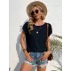 Simple Casual 5 Colors Round-Neck Short Sleeves T-Shirt Top Simple Casual 5 Colors Round-Neck Short Sleeves T-Shirt Top