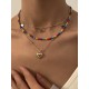 Original Contrast Color Beads Geometric Necklace Original Contrast Color Beads Geometric Necklace