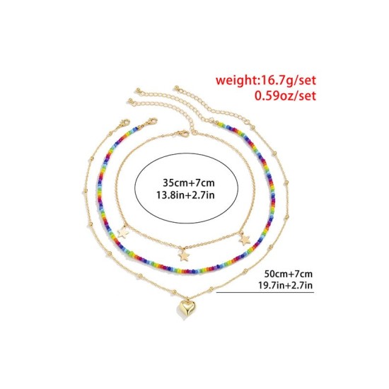 Original Contrast Color Beads Geometric Necklace Original Contrast Color Beads Geometric Necklace
