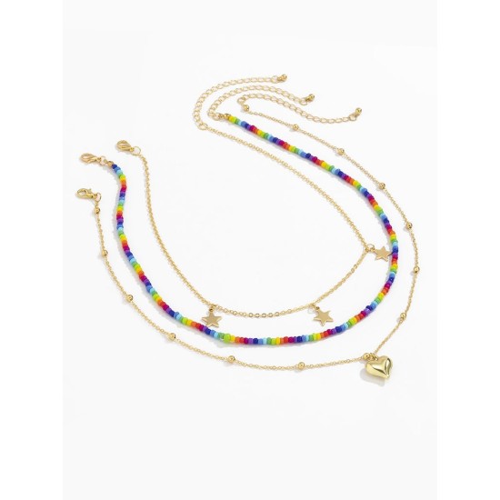 Original Contrast Color Beads Geometric Necklace Original Contrast Color Beads Geometric Necklace