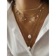 Original Vintage Statement Geometric Chains Necklace Original Vintage Statement Geometric Chains Necklace