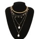 Original Vintage Statement Geometric Chains Necklace Original Vintage Statement Geometric Chains Necklace