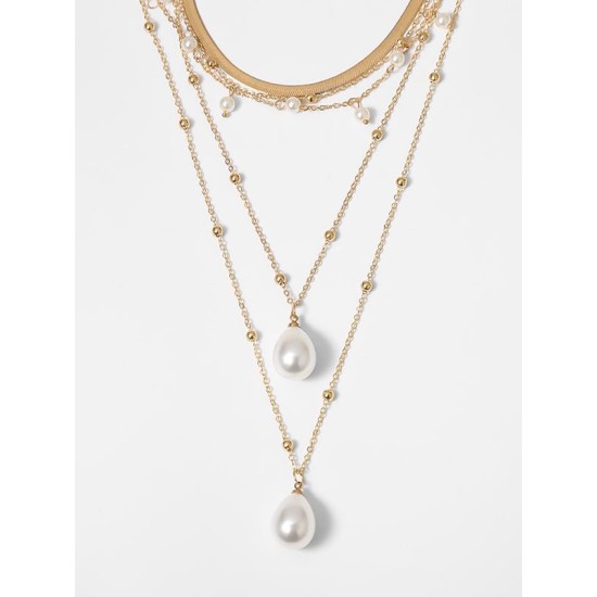 Original Vintage Statement Geometric Chains Necklace Original Vintage Statement Geometric Chains Necklace