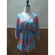 Original Loose Floral Printed Contrast Color Tied Mini Shirt Dress Original Loose Floral Printed Contrast Color Tied Mini Shirt Dress