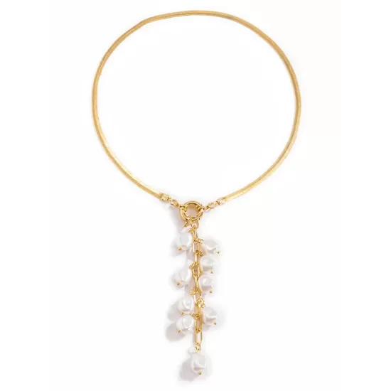 Original Pearl Pendant Geometric Necklace Original Pearl Pendant Geometric Necklace