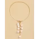 Original Pearl Pendant Geometric Necklace Original Pearl Pendant Geometric Necklace