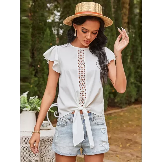 Bohemia Flared Sleeves Solid Color T-Shirt Bohemia Flared Sleeves Solid Color T-Shirt