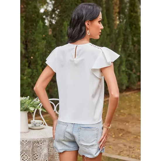 Bohemia Flared Sleeves Solid Color T-Shirt Bohemia Flared Sleeves Solid Color T-Shirt